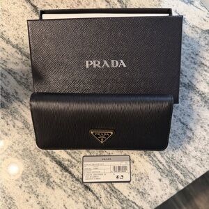 Prada Textured Black Wallet
